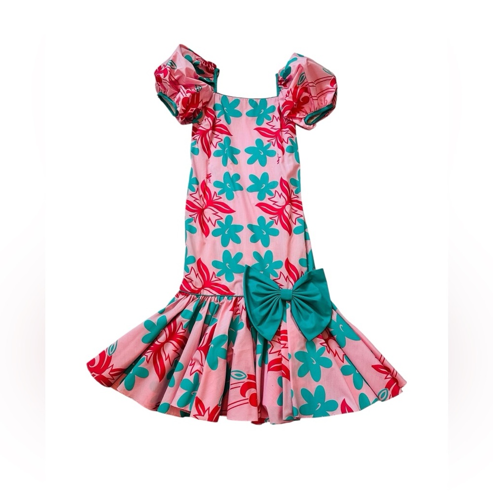 Vintage Mamo Howell Liberty House Hawaiian Mermaid Dress Muumuu Size 8